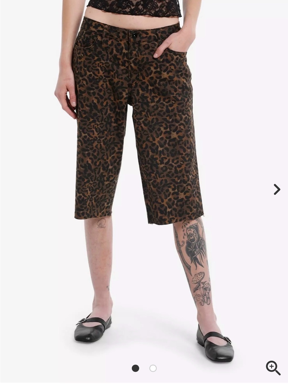 Hot Topic Juniors Brown Leopard Jorts NWOT